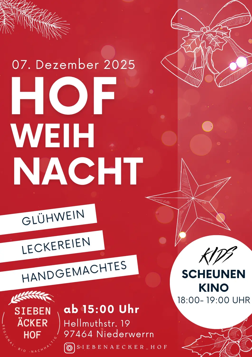 Sieben Äcker Hof - Weihnachten am Hof Flyer