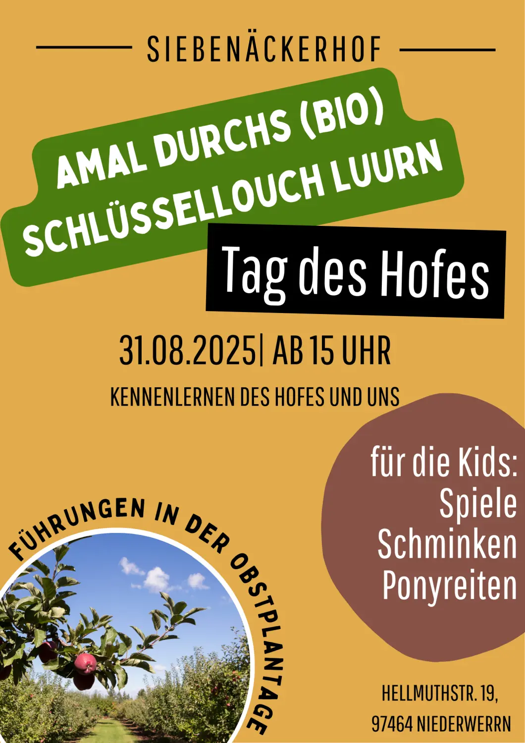 Sieben Äcker Hof - Hoffest-Flyer