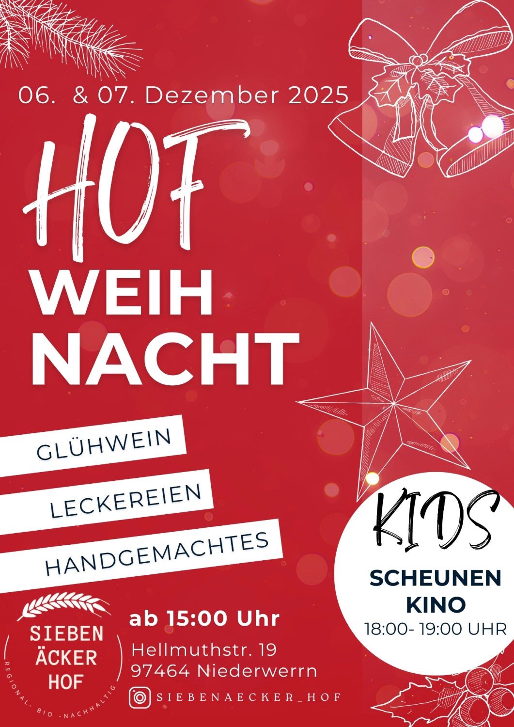 Sieben Äcker Hof - Weihnachten am Hof Flyer